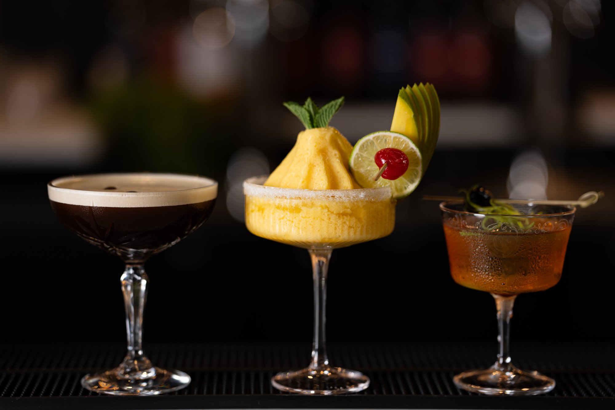 Craft cocktails at Aruvi bar